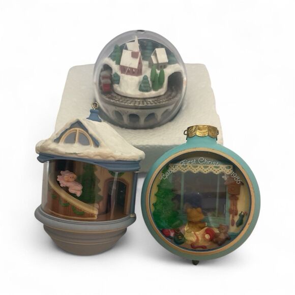 Vintage Lot of 3 Hallmark Keepsake Light & Motion Ornaments FOR PARTS OR DISPLAY - Picture 1 of 11